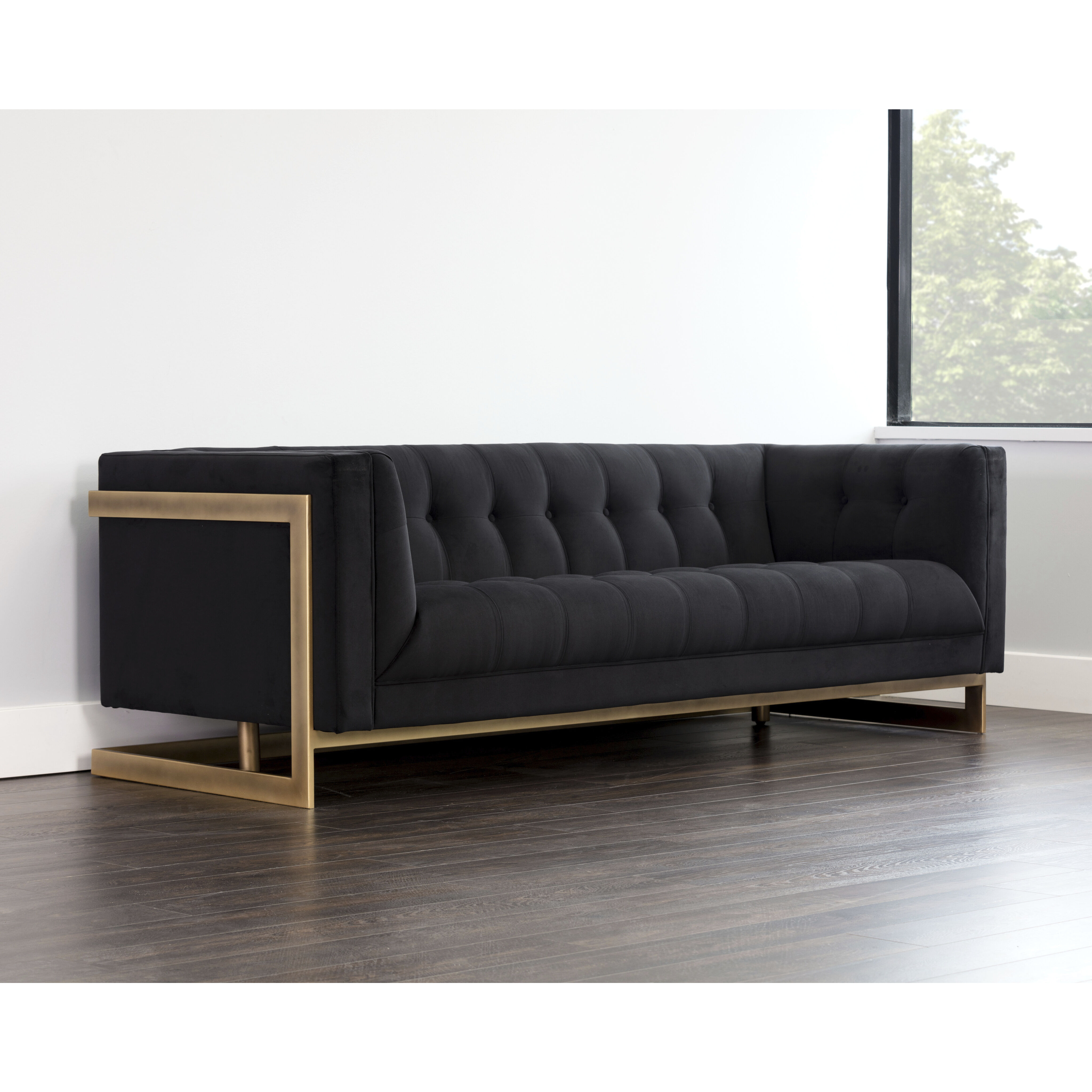 Ekon Abbington Black Sofa